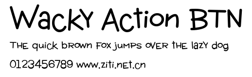 Wacky Action BTN.ttf字體轉換器圖片