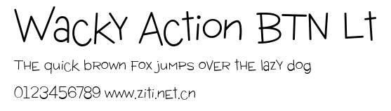 Wacky Action BTN Lt.ttf字體轉換器圖片
