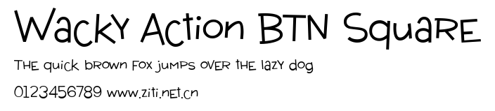Wacky Action BTN Square.ttf字體轉換器圖片