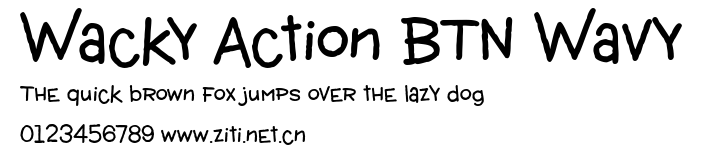 Wacky Action BTN Wavy.ttf字體轉換器圖片