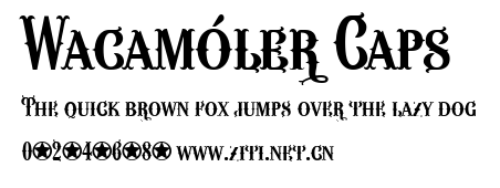 Wacamóler Caps.ttf字體轉換器圖片