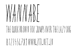 WANNABE.otf字體轉換器圖片