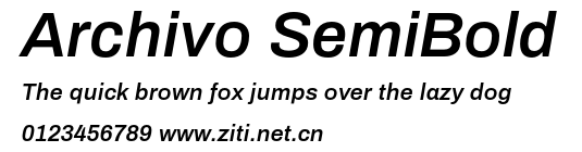 Archivo SemiBold.otf字體轉換器圖片