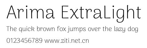 Arima ExtraLight.ttf字體轉換器圖片