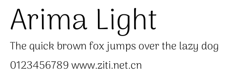 Arima Light.ttf字體轉換器圖片