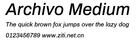 Archivo Medium.otf字體轉換器圖片