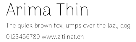 Arima Thin.ttf字體轉換器圖片