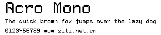 Acro Mono.otf字體轉換器圖片