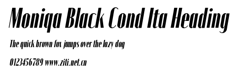 Moniqa Black Cond Ita Heading.otf字體轉換器圖片