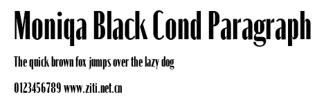 Moniqa Black Cond Paragraph.otf字體轉換器圖片