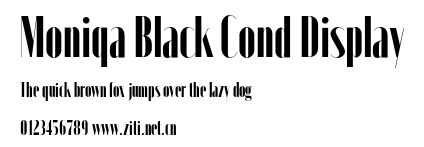 Moniqa Black Cond Display.otf字體轉換器圖片