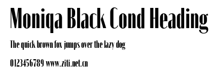 Moniqa Black Cond Heading.otf字體轉換器圖片