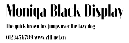 Moniqa Black Display.otf字體轉換器圖片
