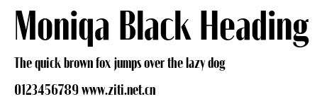 Moniqa Black Heading.otf字體轉換器圖片