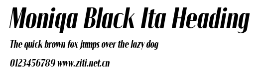 Moniqa Black Ita Heading.otf字體轉換器圖片