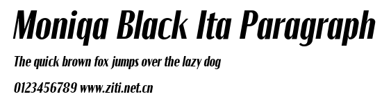 Moniqa Black Ita Paragraph.otf字體轉換器圖片