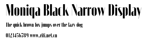 Moniqa Black Narrow Display.otf字體轉換器圖片