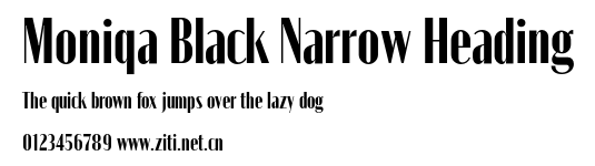 Moniqa Black Narrow Heading.otf字體轉換器圖片