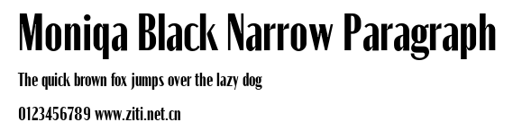 Moniqa Black Narrow Paragraph.otf字體轉換器圖片