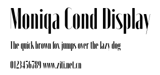 Moniqa Cond Display.otf字體轉換器圖片