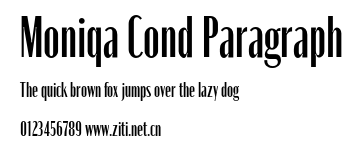 Moniqa Cond Paragraph.otf字體轉換器圖片