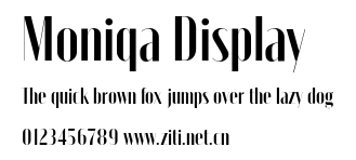 Moniqa Display.otf字體轉換器圖片