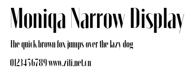 Moniqa Narrow Display.otf字體轉換器圖片