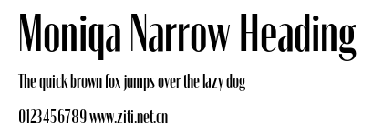 Moniqa Narrow Heading.otf字體轉換器圖片
