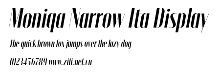 Moniqa Narrow Ita Display.otf字體轉換器圖片