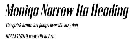 Moniqa Narrow Ita Heading.otf字體轉換器圖片