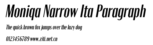 Moniqa Narrow Ita Paragraph.otf字體轉換器圖片