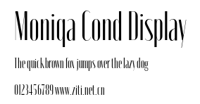 Moniqa Cond Display.otf字體轉換器圖片