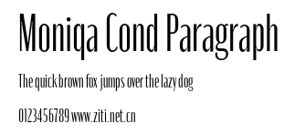 Moniqa Cond Paragraph.otf字體轉換器圖片