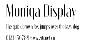 Moniqa Display.otf字體轉換器圖片