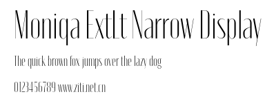 Moniqa ExtLt Narrow Display.otf字體轉換器圖片