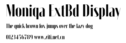 Moniqa ExtBd Display.otf字體轉換器圖片