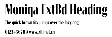 Moniqa ExtBd Heading.otf字體轉換器圖片