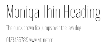 Moniqa Thin Heading.otf字體轉換器圖片