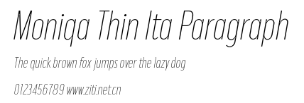 Moniqa Thin Ita Paragraph.otf字體轉換器圖片