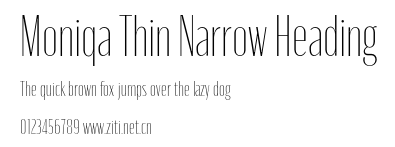 Moniqa Thin Narrow Heading.otf字體轉換器圖片
