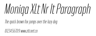 Moniqa XLt Nr It Paragraph.otf字體轉換器圖片