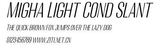 Migha Light Cond Slant.otf