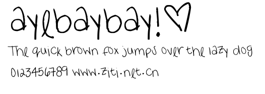 ayebaybay!®.ttf字體轉換器圖片