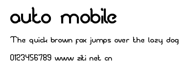 auto mobile.ttf字體轉換器圖片