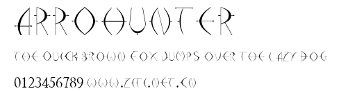 arrohunter.ttf字體轉換器圖片