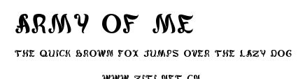 army of me.ttf字體轉換器圖片