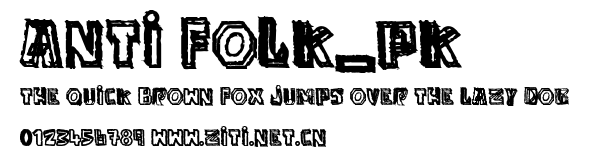 anti folk_pk.ttf字體轉換器圖片