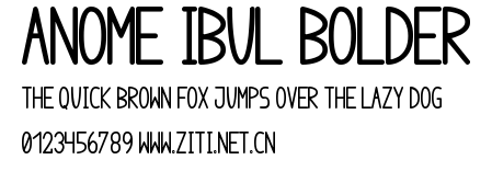 anome ibul bolder.ttf字體轉換器圖片