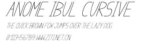 anome ibul cursive.ttf字體轉換器圖片
