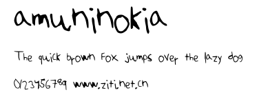 amuninokia.ttf字體轉換器圖片